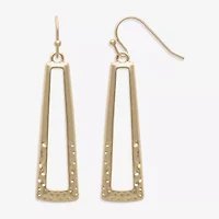 Bold Elements Gold Tone Womens Drop Earrings
