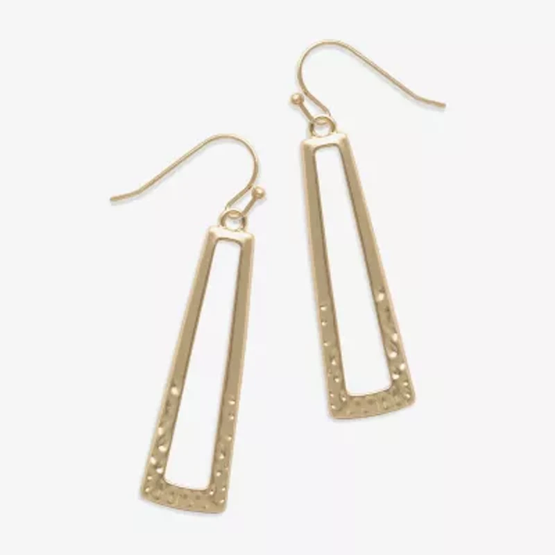 Bold Elements Gold Tone Womens Drop Earrings