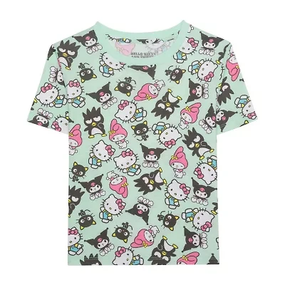 Little & Big Kid Girls Crew Neck Short Sleeve Regular Fit Hello Kitty Graphic T-Shirt