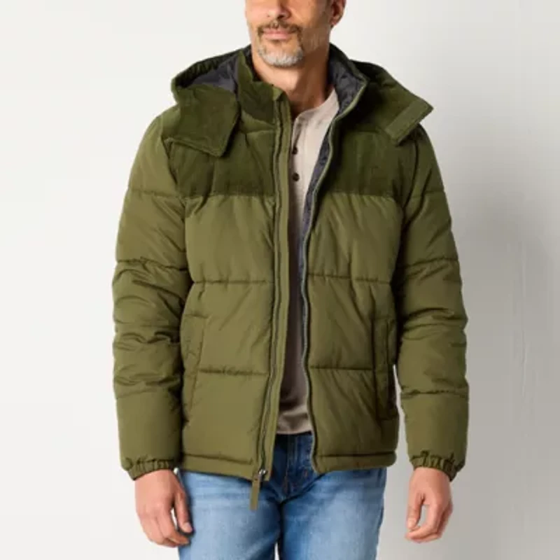 St. John's Bay Mens Hooded Water Resistant Heavyweight Puffer Jacket