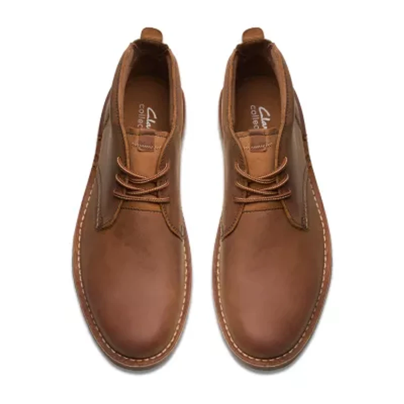 Clarks Mens Eastridge Flat Heel Lace Up Boots