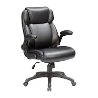 Sealy Atlas Bonded Ergonomic Design Adjustable Height Office Chair in Black