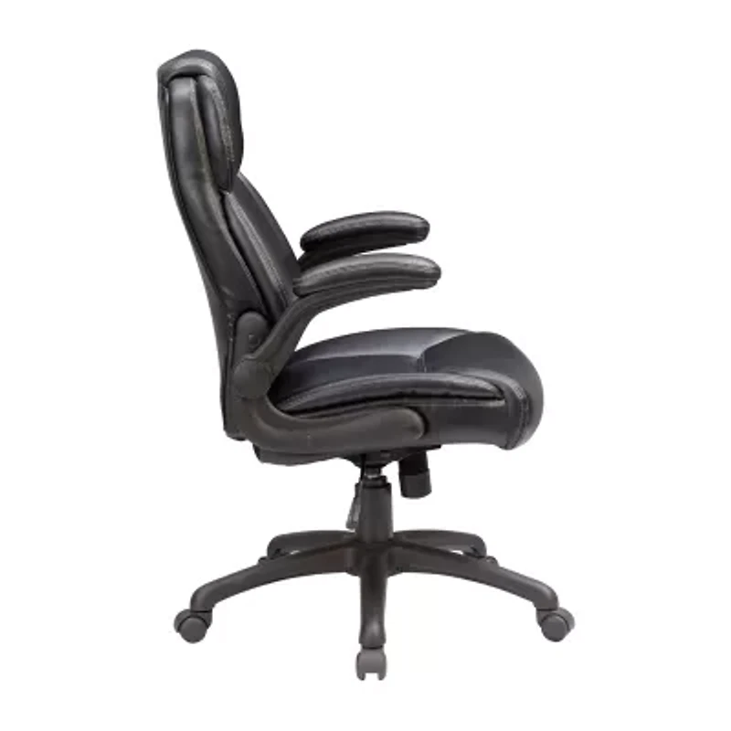 Sealy Atlas Bonded Ergonomic Design Adjustable Height Office Chair in Black