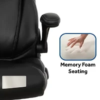 Sealy Atlas Bonded Ergonomic Design Adjustable Height Office Chair in Black