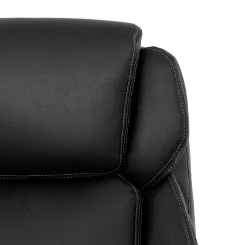 Sealy Atlas Bonded Ergonomic Design Adjustable Height Office Chair in Black