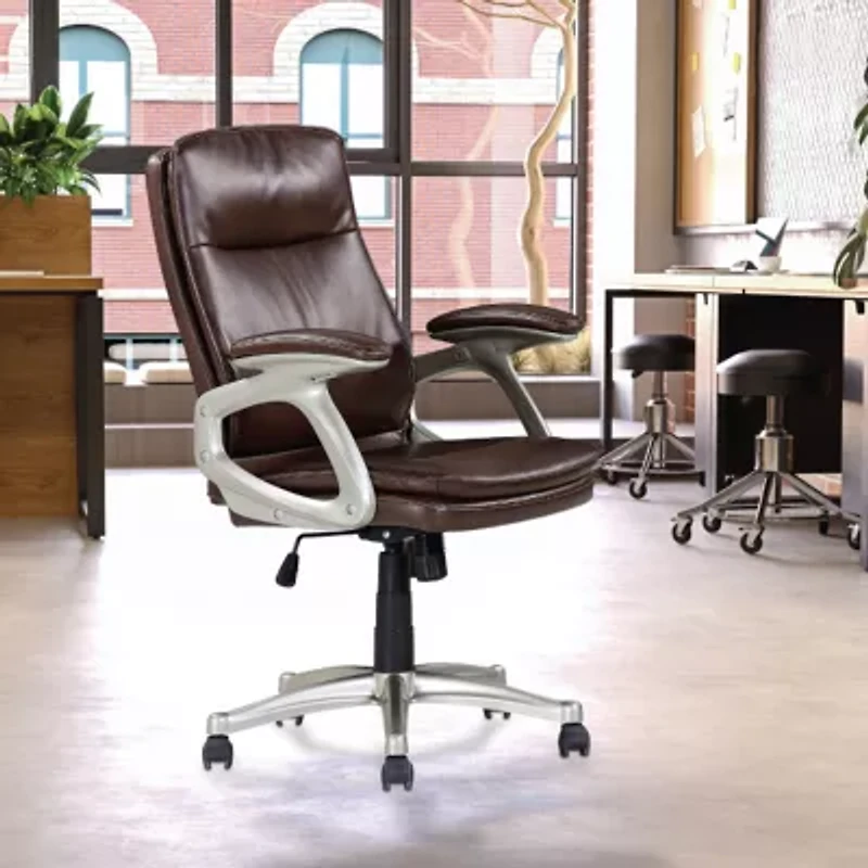 Sealy Hugo Ergonomic Design Adjustable Height Office Chair in Brown
