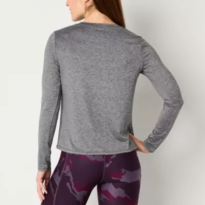 Xersion Womens Performance Crew Neck Long Sleeve T-Shirt