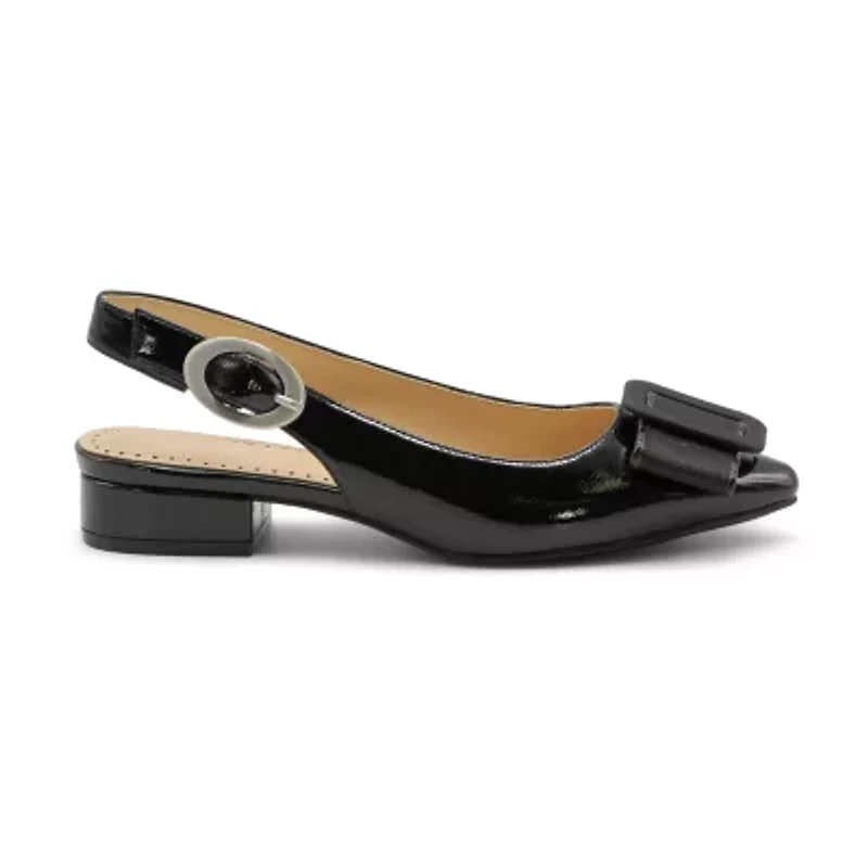 Adrienne Vittadini  Papine Womens Pointed Closed Toe Block Heel Pumps
