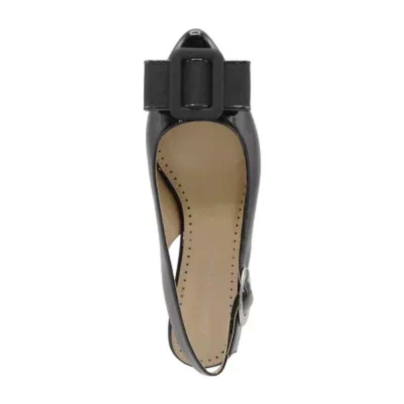 Adrienne Vittadini  Papine Womens Pointed Closed Toe Block Heel Pumps