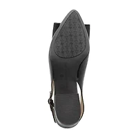 Adrienne Vittadini  Papine Womens Pointed Closed Toe Block Heel Pumps