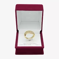 Sparkle Allure Womens 2.5MM Cubic Zirconia 14K Gold Over Brass Eternity Band