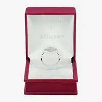 Sparkle Allure Womens Cubic Zirconia Pure Silver Over Brass Clover Cocktail Ring