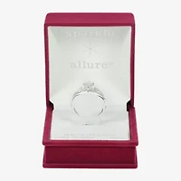 Sparkle Allure Womens Crystal Pure Silver Over Brass Marquise Engagement Ring