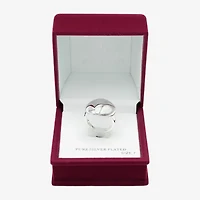 Sparkle Allure Womens Pure Silver Over Brass Dome Cocktail Ring
