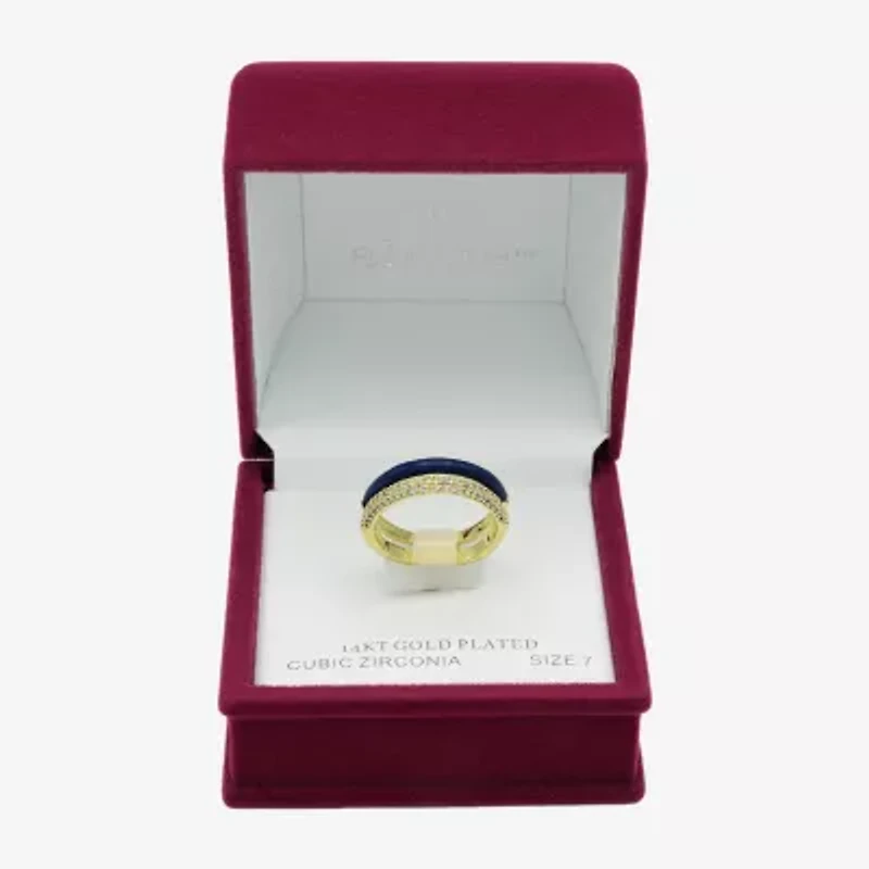 Sparkle Allure Womens Cubic Zirconia 14K Gold Over Brass Ring Set