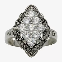Sparkle Allure Womens Cubic Zirconia Pure Silver Over Brass Cocktail Ring