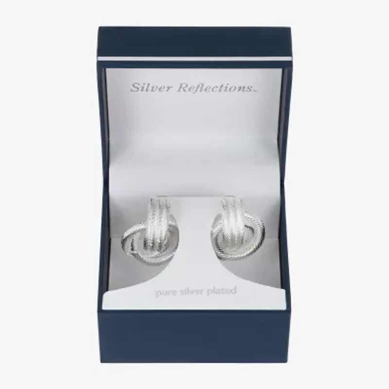 Silver Reflections Door Knocker Womens Pure Silver Over Brass Drop Earrings