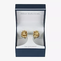 Silver Reflections 14K Gold Over Brass 25mm Knot Stud Earrings