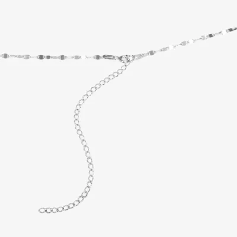 Silver Treasures Mirror Chain Sterling Silver 12 Inch Link Choker Necklace