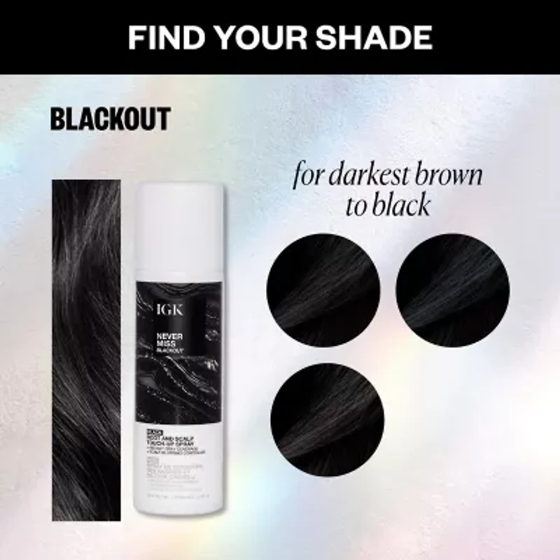 IGK Never Miss Root Spray Hair Color 2 oz.