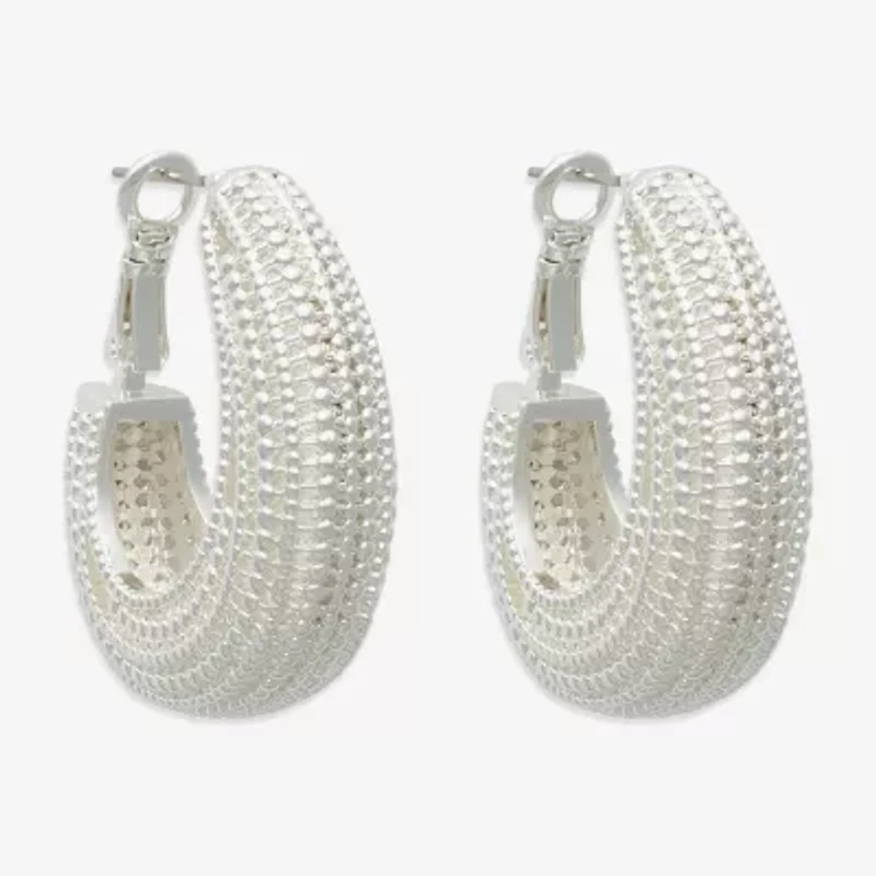 Bold Elements Womens 29.1mm Hoop Earrings