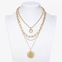 Bold Elements Gold Tone Womens 18 Inch Strand Necklace