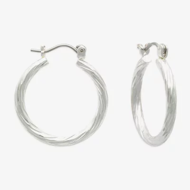 Mixit Womens Stainless Steel 24mm Hypoallergenic Hoop Earrings