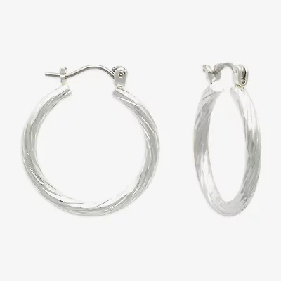 Mixit Womens Stainless Steel 24mm Hypoallergenic Hoop Earrings