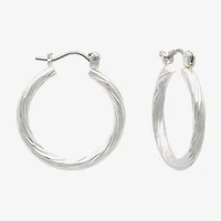 Mixit Womens Stainless Steel 24mm Hypoallergenic Hoop Earrings