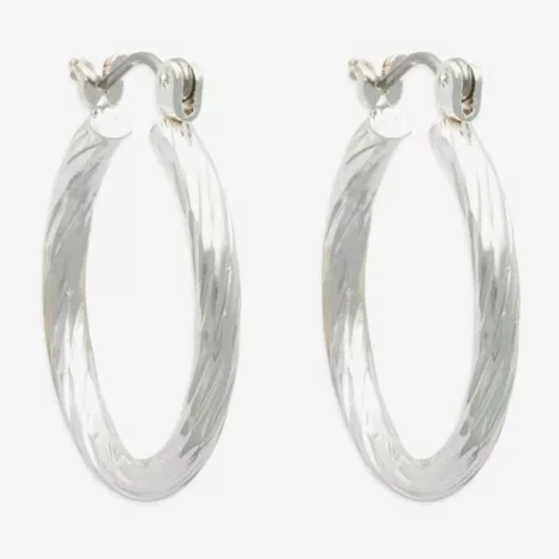 Mixit Womens Stainless Steel 24mm Hypoallergenic Hoop Earrings