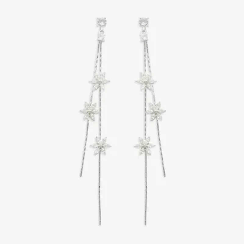 Mixit Womens Cubic Zirconia Star Hypoallergenic Drop Earrings