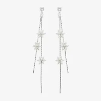 Mixit Womens Cubic Zirconia Star Hypoallergenic Drop Earrings