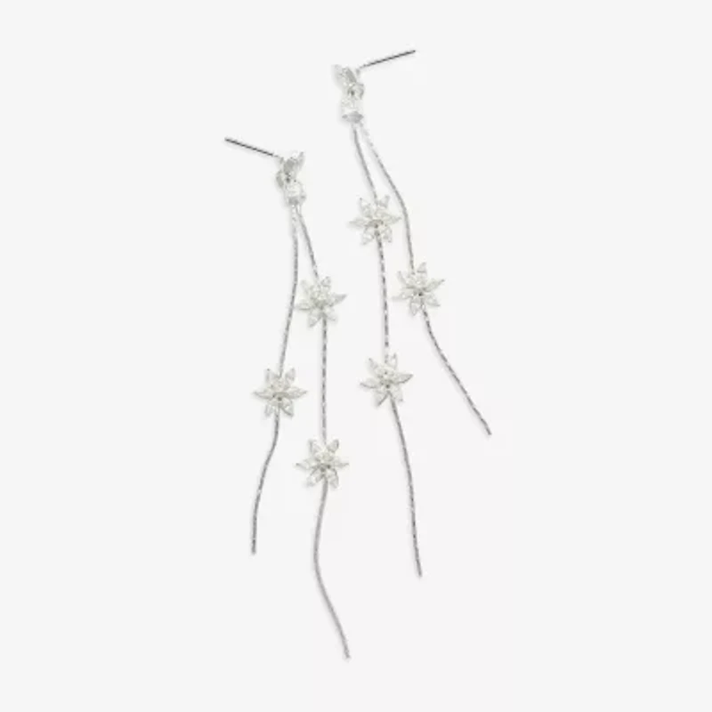 Mixit Womens Cubic Zirconia Star Hypoallergenic Drop Earrings