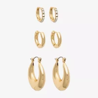 Mixit Womens 3 Pair Earring Set