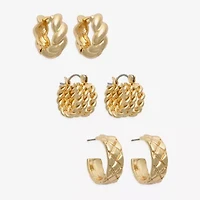 Mixit Womens 3 Pair Earring Set