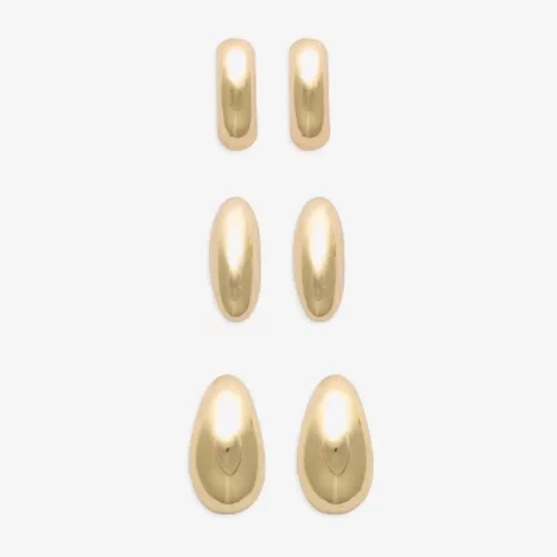 Mixit Womens 3 Pair Earring Set