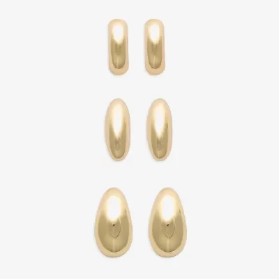 Mixit Womens 3 Pair Earring Set