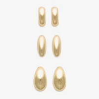 Mixit Womens 3 Pair Earring Set