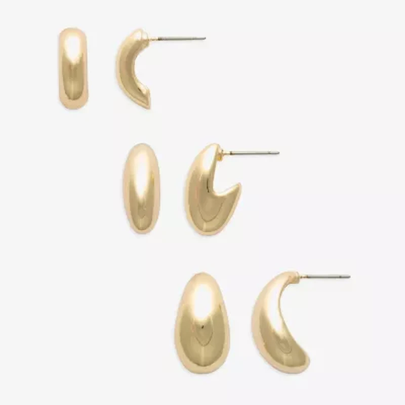 Mixit Womens 3 Pair Earring Set