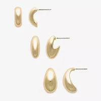 Mixit Womens 3 Pair Earring Set