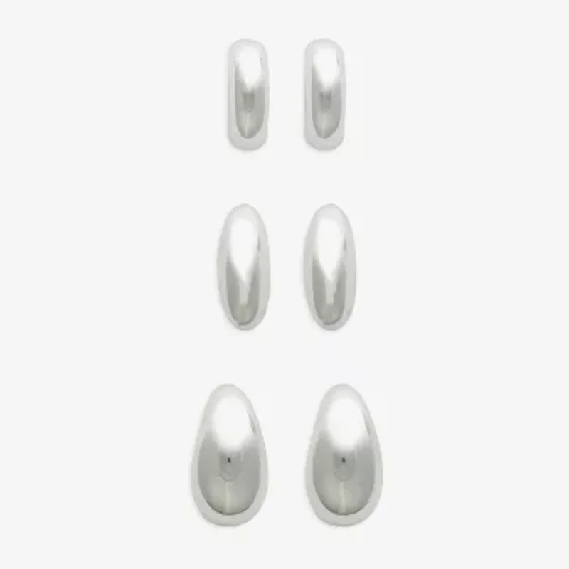 Mixit Womens 3 Pair Earring Set