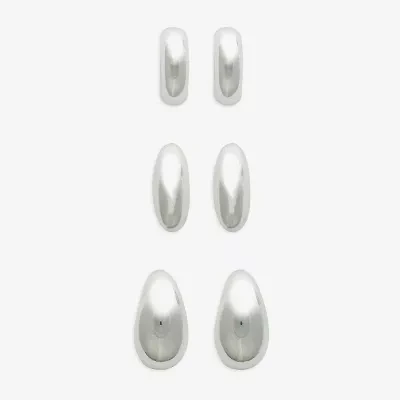Mixit Womens 3 Pair Earring Set