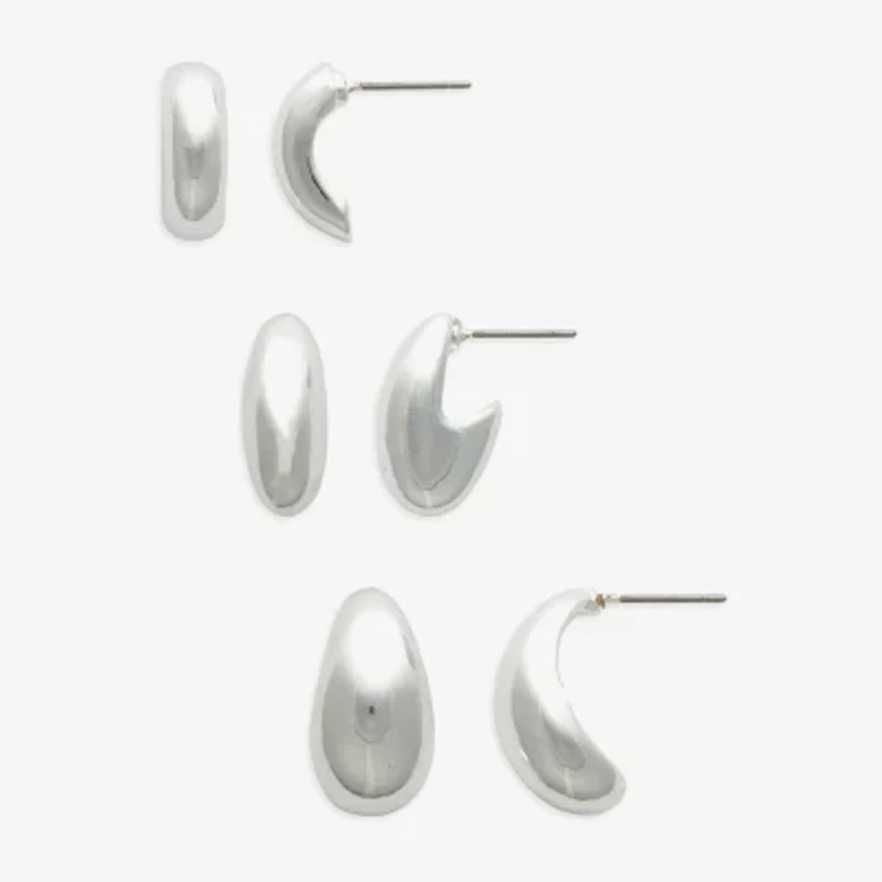 Mixit Womens 3 Pair Earring Set