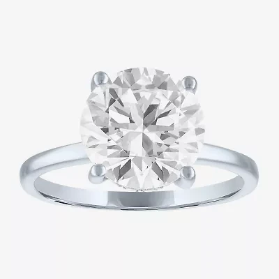 Signature By Modern Bride Womens 4 1/7 Ct. T.W. Lab Grown White Diamond 14K Gold Round Engagement Ring