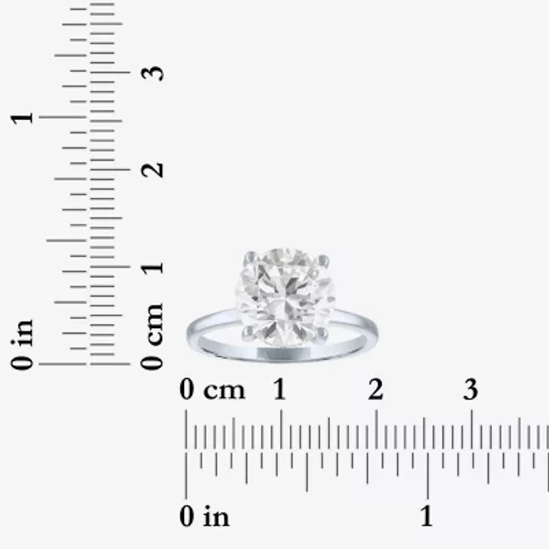 Signature By Modern Bride Womens 4 1/7 Ct. T.W. Lab Grown White Diamond 14K Gold Round Engagement Ring