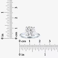 Signature By Modern Bride Womens 4 1/7 Ct. T.W. Lab Grown White Diamond 14K Gold Round Engagement Ring