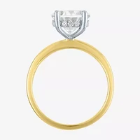 Signature By Modern Bride Womens 4 1/7 Ct. T.W. Lab Grown White Diamond 14K Two Tone Gold Round Engagement Ring