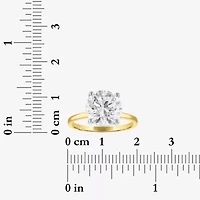 Signature By Modern Bride Womens 4 1/7 Ct. T.W. Lab Grown White Diamond 14K Two Tone Gold Round Engagement Ring