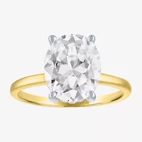 Signature By Modern Bride Womens 4 1/7 Ct. T.W. Lab Grown White Diamond 14K Two Tone Gold Oval Engagement Ring