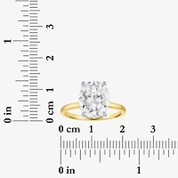 Signature By Modern Bride Womens 4 1/7 Ct. T.W. Lab Grown White Diamond 14K Two Tone Gold Oval Engagement Ring